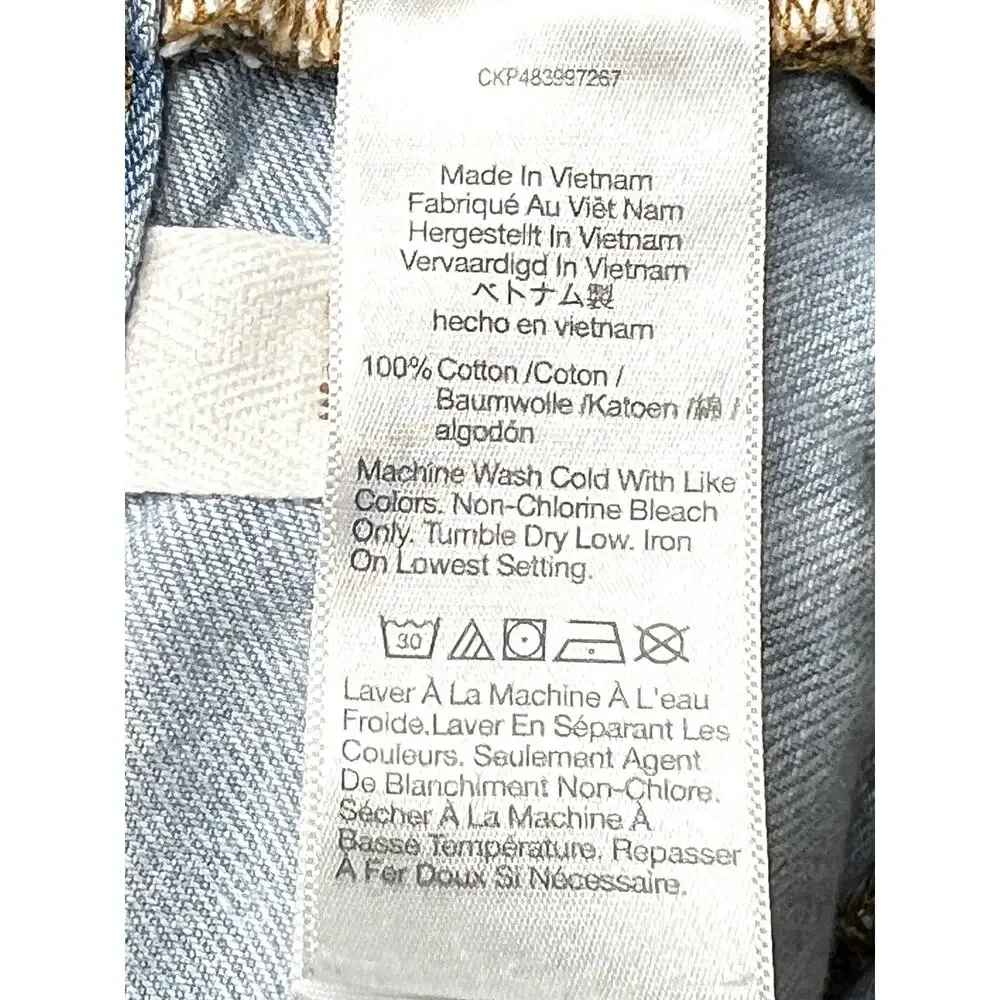 Madewell 90s Straight Crop Ripped Knee Jeans Womens 25 Fitzgerald